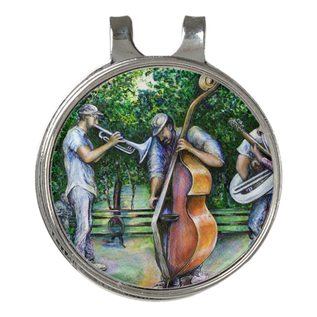 Mama Never Warned Me About Tuba Players Golf Hat Clip (Front)