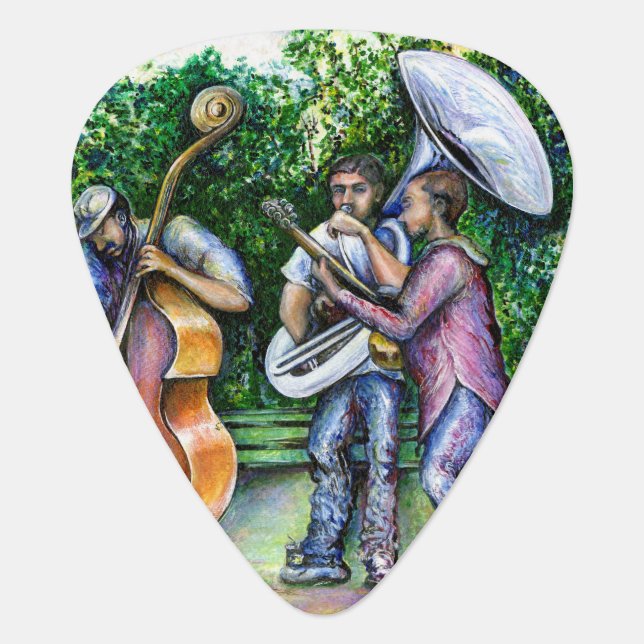 Mama Never Warned Me About Tuba Players Guitar Pick (Front)