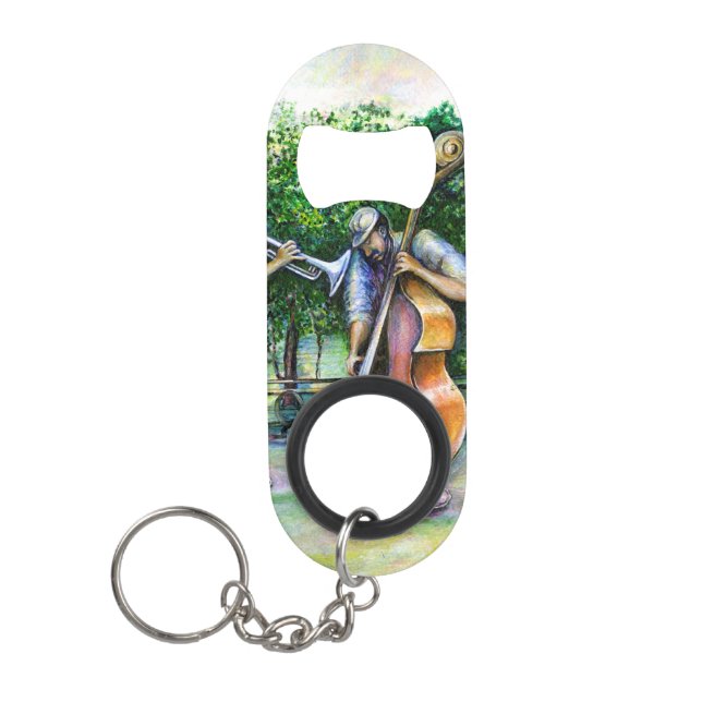 Mama Never Warned Me about Tuba Players Keychain Bottle Opener (Front)