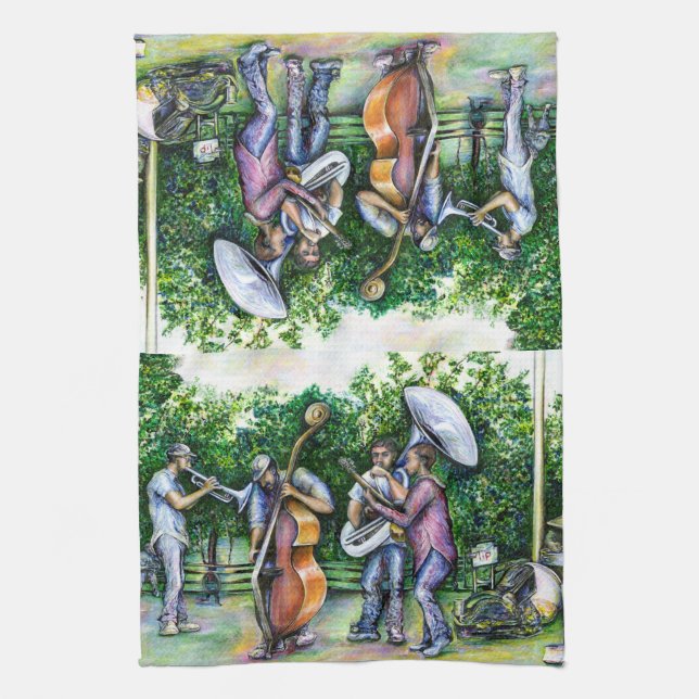 Mama Never Warned Me About Tuba Players Kitchen Towel (Vertical)