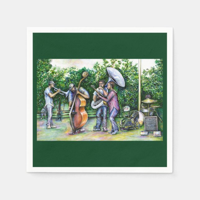Mama Never Warned Me About Tuba Players Napkins (Front)