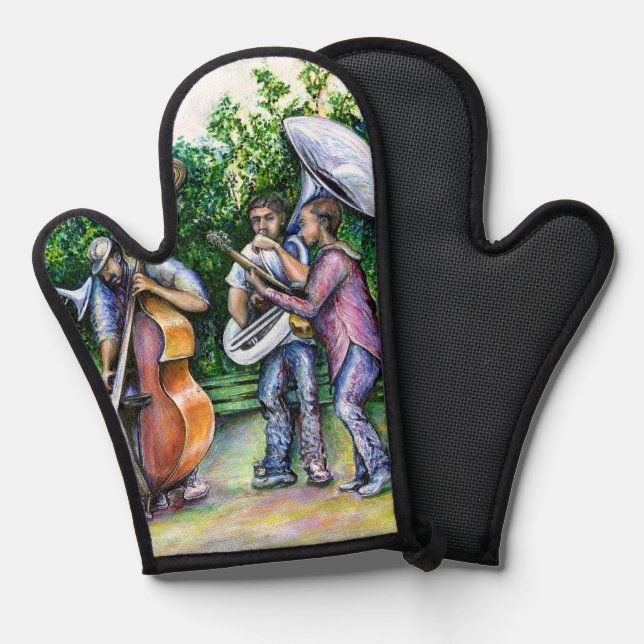 Mama Never Warned Me about Tuba Players. Oven Mitt (Front/Back)