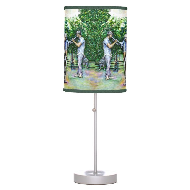 Mama Never Warned Me about Tuba Players Table Lamp (Front)
