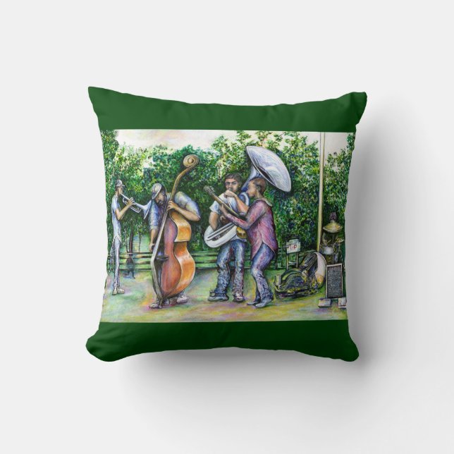 Mama Never Warned Me about Tuba Players Throw Pillow (Front)