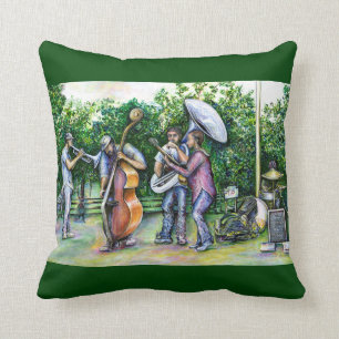 Mama Never Warned Me about Tuba Players Throw Pillow