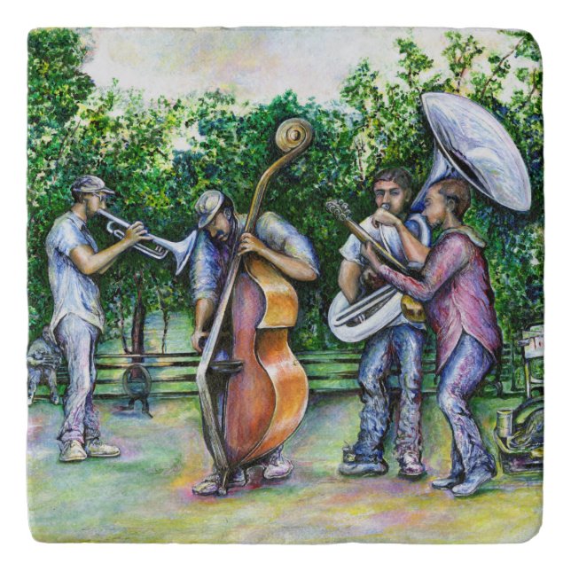 Mama Never Warned Me about Tuba Players Trivet (Front)