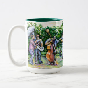 Mama Never Warned Me about Tuba Players Two-Tone Coffee Mug