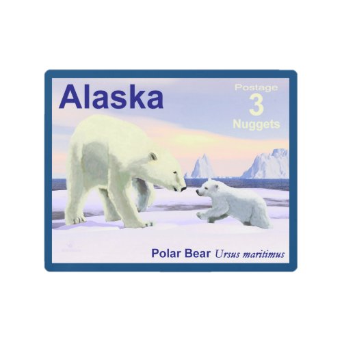 Mama Nose Best _ Alaska Postage Metal Print