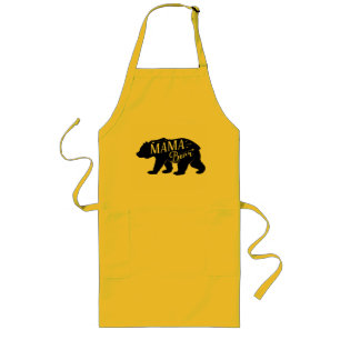 Mama Novelty Bear Funny Retro Long Apron