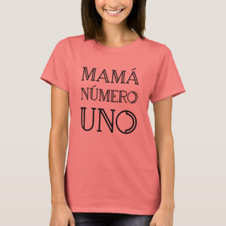 Mamá Número Uno Trendy Geometric Typography T-Shirt