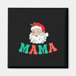Mama Of 1st Birthday Pajamas Christmas Santa Match Magnet