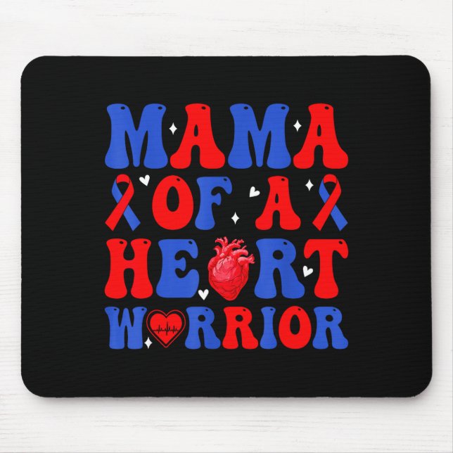 Mama of a heart warrior congenital heart defect mouse pad (Front)
