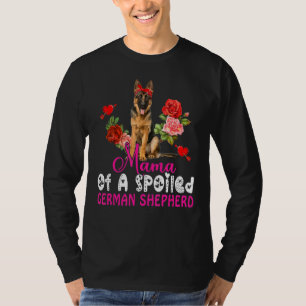 Mama Of A Spoiled German Shepherd Cute Dog Bow Tie T-Shirt