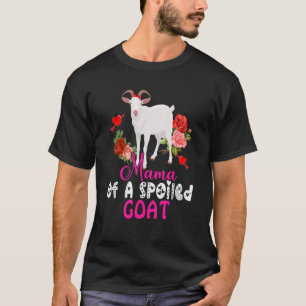 Mama Of A Spoiled Goat Cute Goat Bow Tie Flowers T-Shirt
