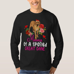 Mama Of A Spoiled Great Dane Cute Great Dane Bow T T-Shirt