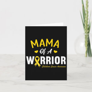 Mama Of A Warrior Hero Childhood Cancer Awareness  Card