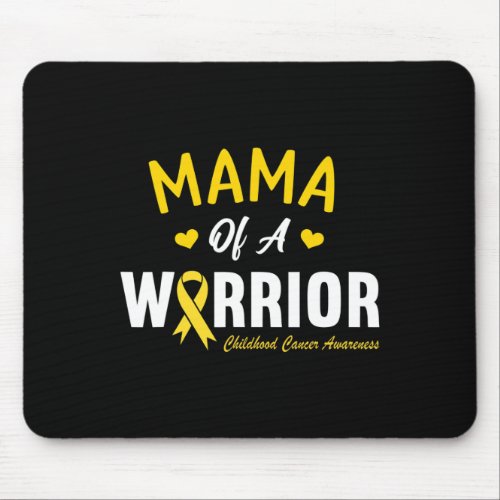 Mama Of A Warrior Hero Childhood Cancer Awareness  Mouse Pad