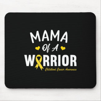 Mama Of A Warrior Hero Childhood Cancer Awareness  Mouse Pad