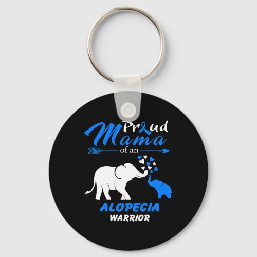 Mama Of An Alopecia Warrior  Keychain