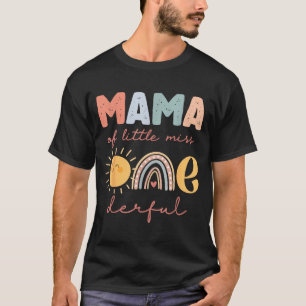 Mama Of Little Miss Onederful First Birthday Boho T-Shirt
