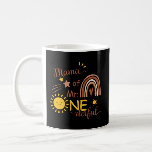 Mama Of Mr One_Derful Py Boho Sun MomS 1St Coffee Mug