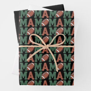 Mama of the 1 Year old Football 1st Year Birthday Wrapping Paper Sheets