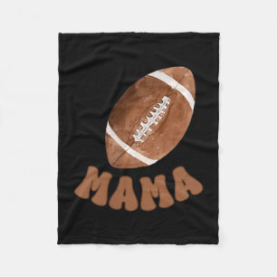 Mama Of The 1 Year Old Football First Birthday Boy Fleece Blanket