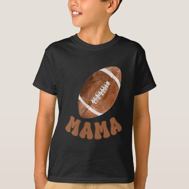 Mama Of The 1 Year Old Football First Birthday Boy T-Shirt (Front)
