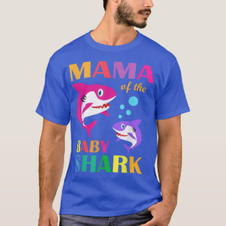 Mama Of The Baby Birthday Shark Mama Shark Mothers T-Shirt