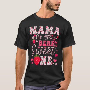 Mama Of The Berry Sweet One Strawberry 1St Birthda T-Shirt