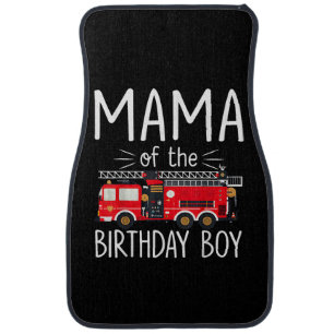 Mama of the Birthday Boy Fire Truck Firefighter Fa Car Floor Mat