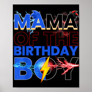 Mama Of The Birthday Boy Hedgehog Family Party Dec Poster