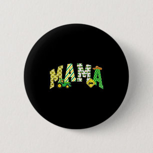 Mama Of The Birthday Boy Tractor Farm Trucks Famil Button