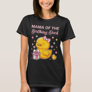 Mama Of The Birthday Duck Christmas Anime Party Ou T-Shirt