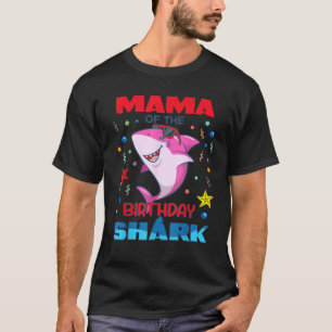 Mama Of The Birthday Shark Kids Party Family Match T-Shirt