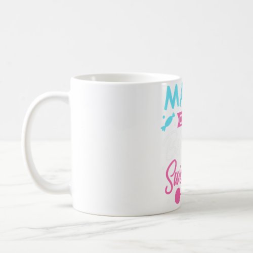 Mama Of The Birthday Sweetie Candy Bday Party Moth Coffee Mug