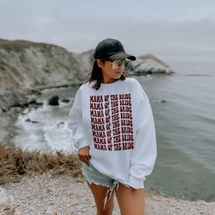 Mama of the Bride Dark Red Matching Bridal Party Sweatshirt