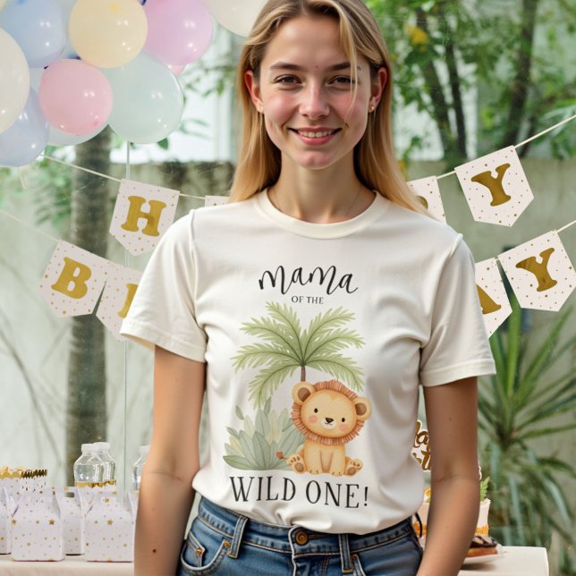 Mama of the Wild One Jungle Safari 1st Birthday  T-Shirt (Creator Uploaded)