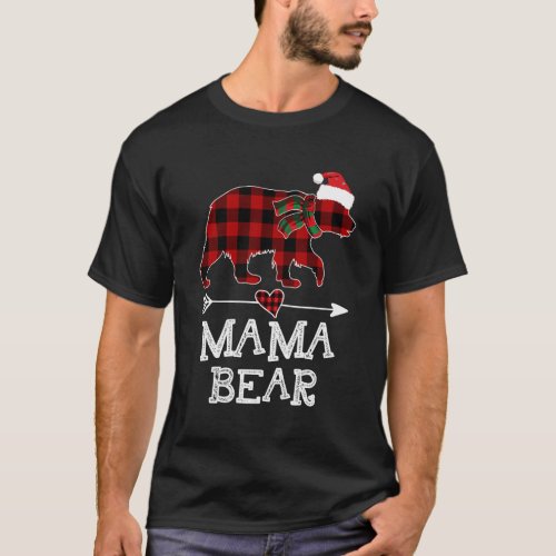 Mama Pajama Red Plaid Buffalo Family T_Shirt