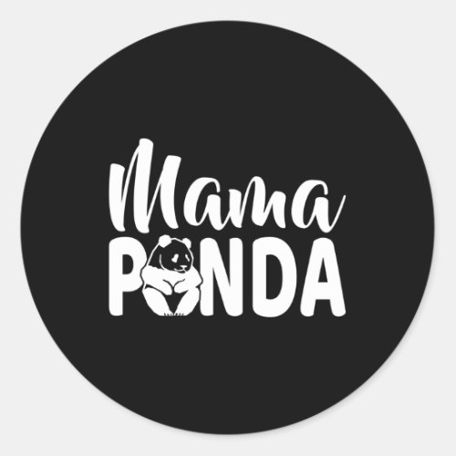 Mama Panda For Mom Classic Round Sticker