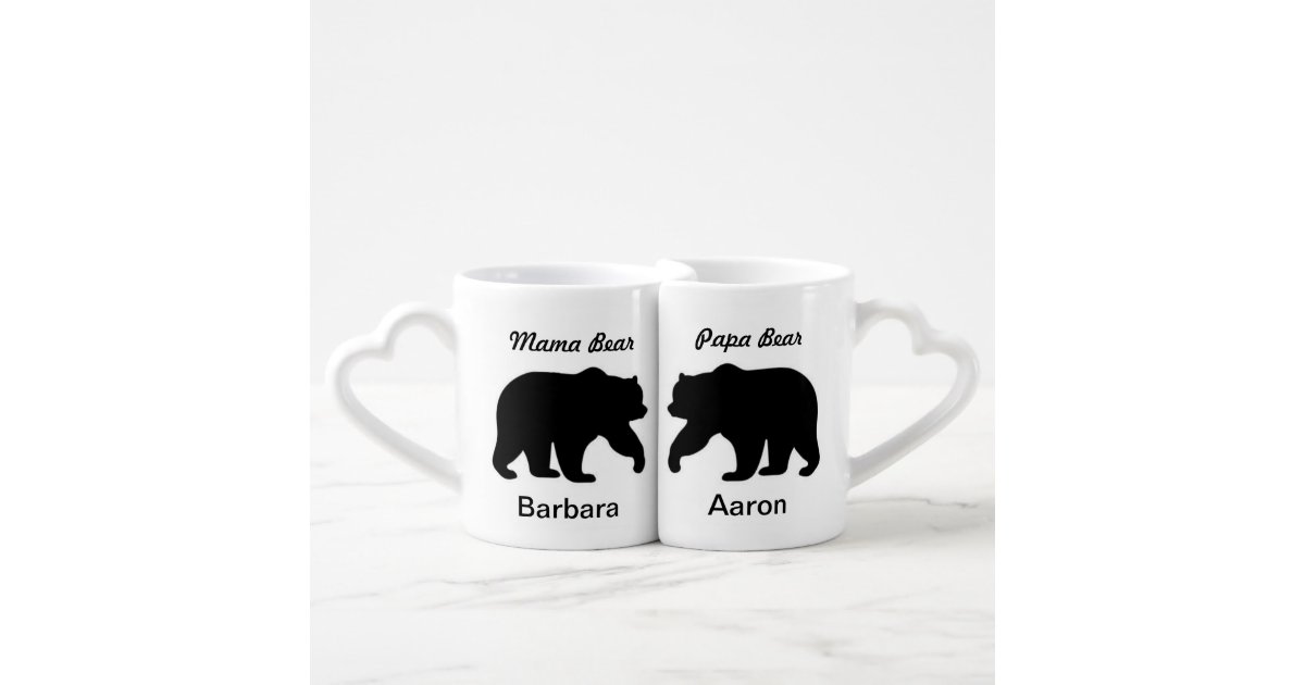 Mama Bear Mug, Papa Bear Mug, Mama and Papa Bear Custom Mug. New