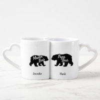 Mama Bear Mug and Papa Bear Mug Set of 2 Mugs Mama Bear Color Changing Mug  Papa Bear Color Changing Mug Set Mugs Couple Mugs Dad Mom Gift 