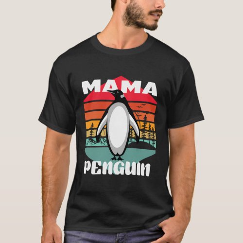 Mama Penguin Mothers Day Animal Mom Momma Mommy T_Shirt