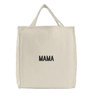 MaMa Personalized Elegant Embroidered Tote Bag