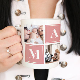 Mama Photo Collage Custom Giant Coffee Mug