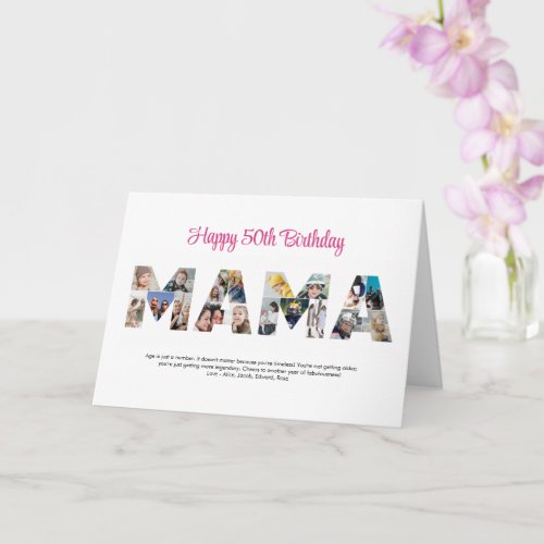 Mama Photo Collage Letter Cutout Mom Birthday