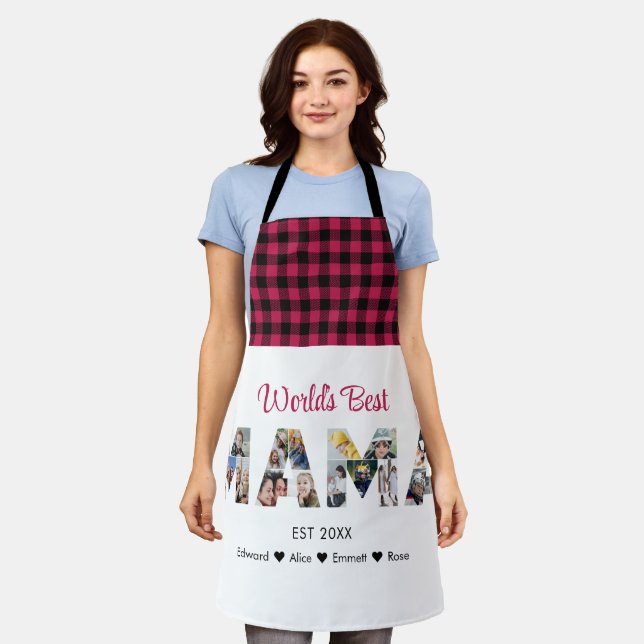 Mama Photo Collage Mother's Day Mom Birthday Apron (Worn)