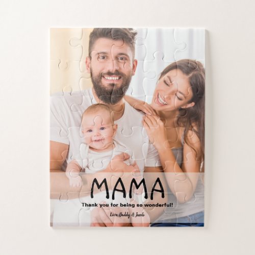 Mama photo Mothers day Personalized Jigsaw Puzzle