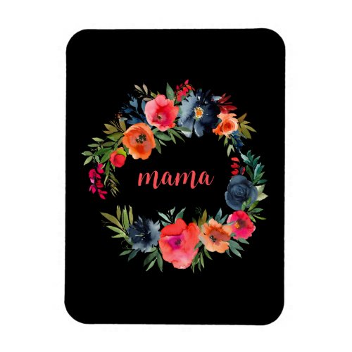 Mama Pretty Colorful Watercolor Floral Motherhood Magnet