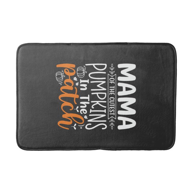 Mama Pumpkins Patch Halloween Design_1 Bath Mat (Front)
